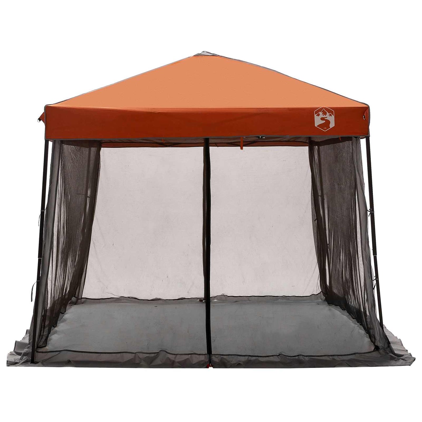 Camping Telt Sæt med tag 2 pcs Grå og orange Taffeta og Stof