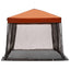 Camping Telt Sæt med tag 2 pcs Grå og orange Taffeta og Stof