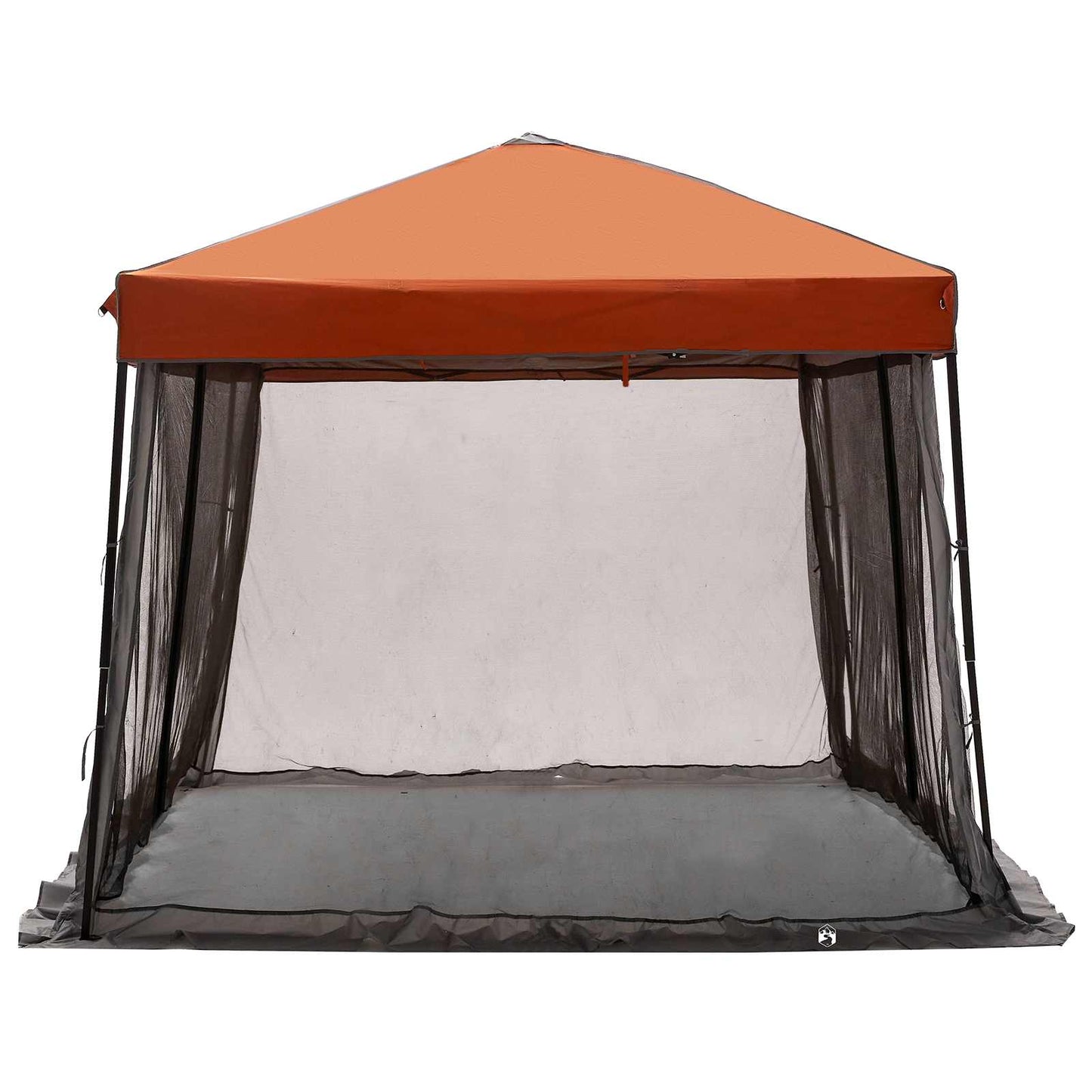 Camping Telt Sæt med tag 2 pcs Grå og orange Taffeta og Stof