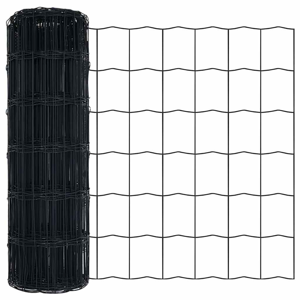 Euro Hejn Grå 0,8 x 25 m PVC-belagt jern