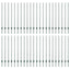 Indlejret hegnspost 44 pcs Grøn 180 cm Pulverlakeret stål