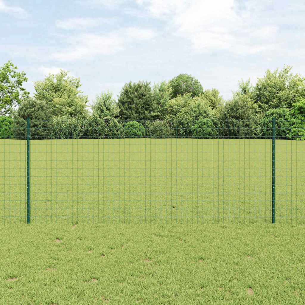 Eurohegn med stolpe 10 x 1 m PVC-belagt stål Grøn Mesh