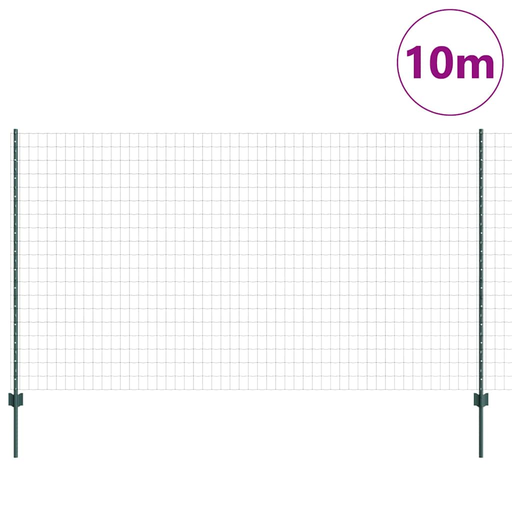 Eurohegn med stolpe 10 x 1,4 m PVC-belagt stål Grøn Mesh