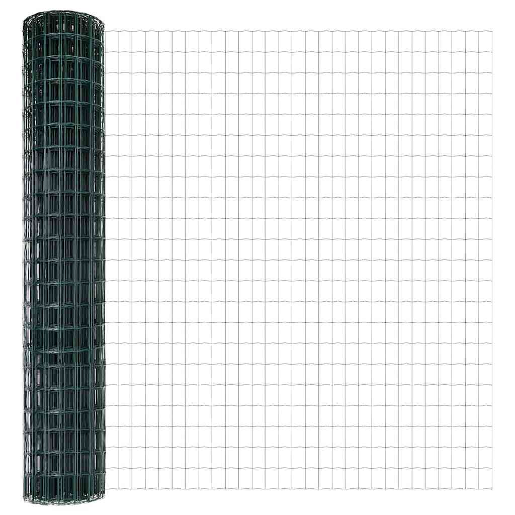 Eurohegn med stolpe 10 x 1,6 m PVC-belagt stål Grøn Mesh