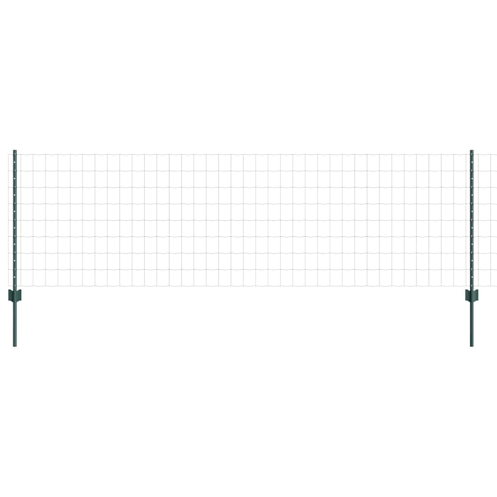 Eurohegn med stolpe 25 x 0,8 m PVC-belagt stål Grøn Mesh