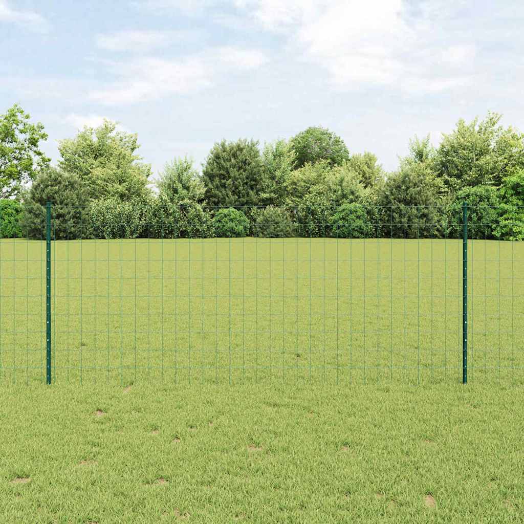 Eurohegn med stolpe 25 x 1 m PVC-belagt stål Grøn Mesh