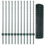 Eurohegn med stolpe 25 x 1 m PVC-belagt stål Grøn Mesh