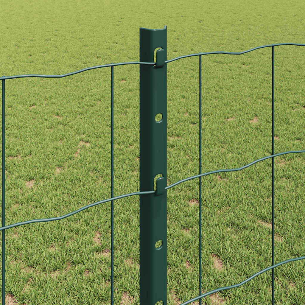 Eurohegn med stolpe 25 x 1,2 m PVC-belagt stål Grøn Mesh