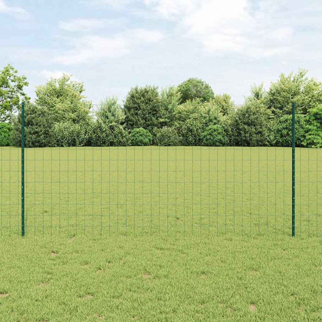 Eurohegn med stolpe 25 x 1,2 m PVC-belagt stål Grøn Mesh