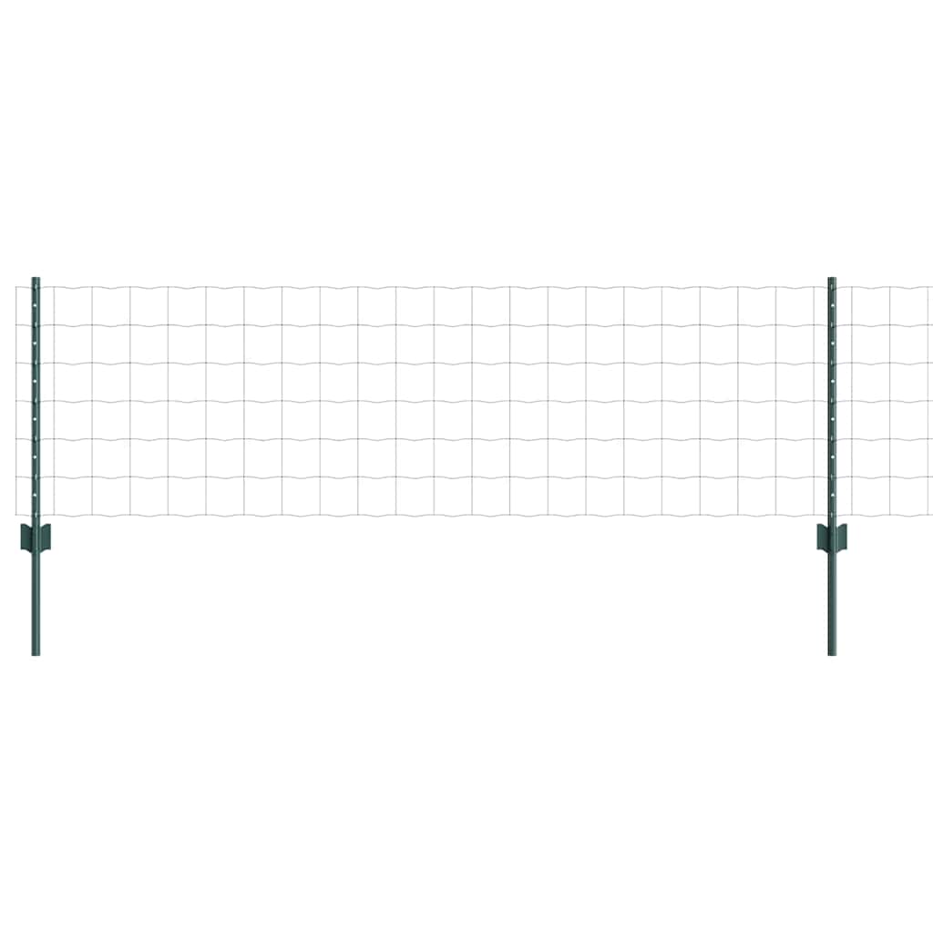Eurohegn med stolpe 25 x 0,6 m PVC-belagt stål Grøn Mesh