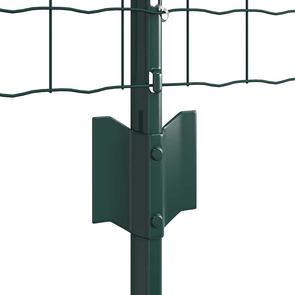 Eurohegn med stolpe 25 x 0,8 m PVC-belagt stål Grøn Mesh
