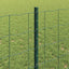 Eurohegn med stolpe 25 x 0,8 m PVC-belagt stål Grøn Mesh