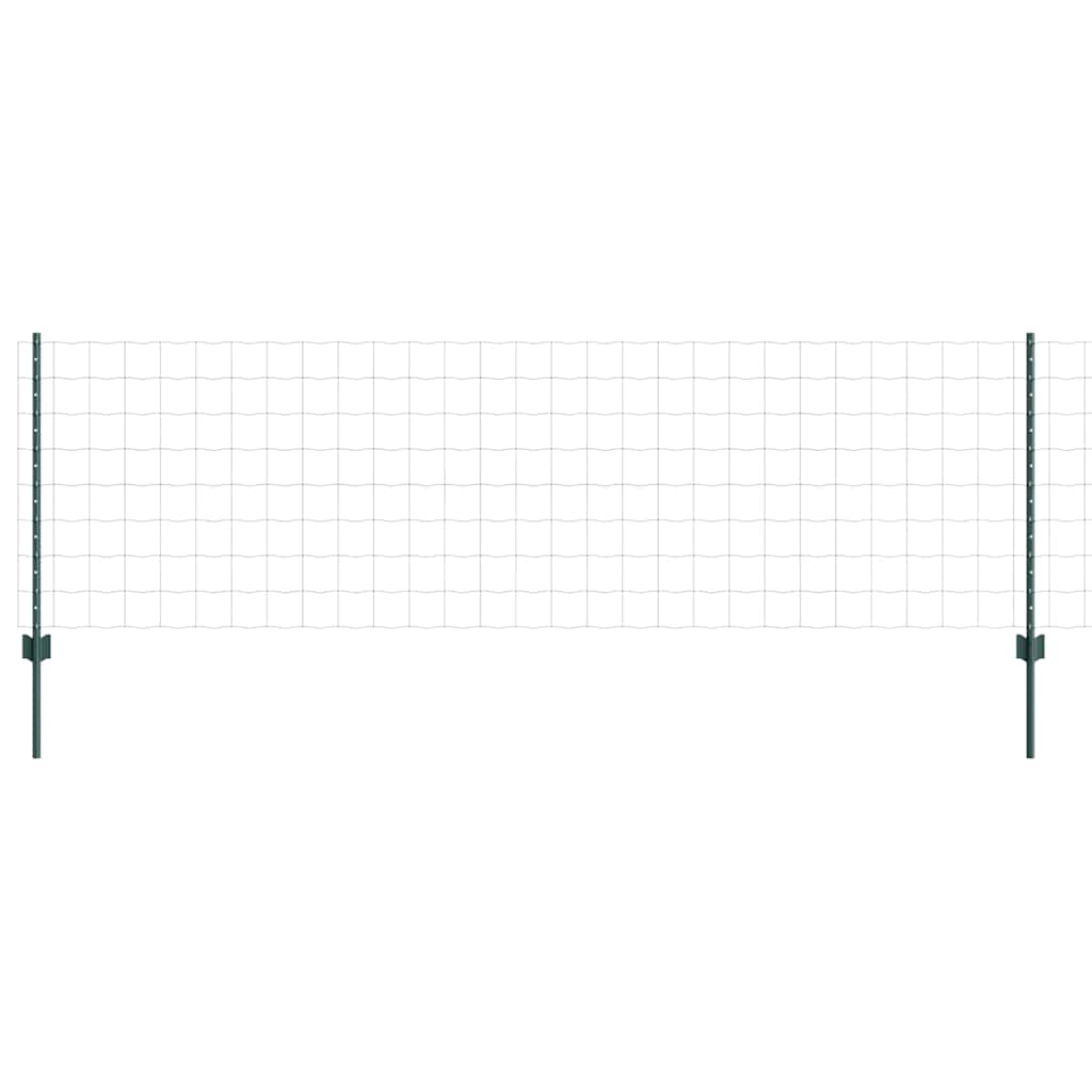 Eurohegn med stolpe 25 x 0,8 m PVC-belagt stål Grøn Mesh