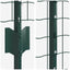 Eurohegn med stolpe 25 x 1 m PVC-belagt stål Grøn Mesh