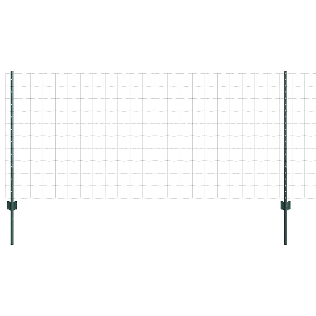 Eurohegn med stolpe 25 x 1 m PVC-belagt stål Grøn Mesh
