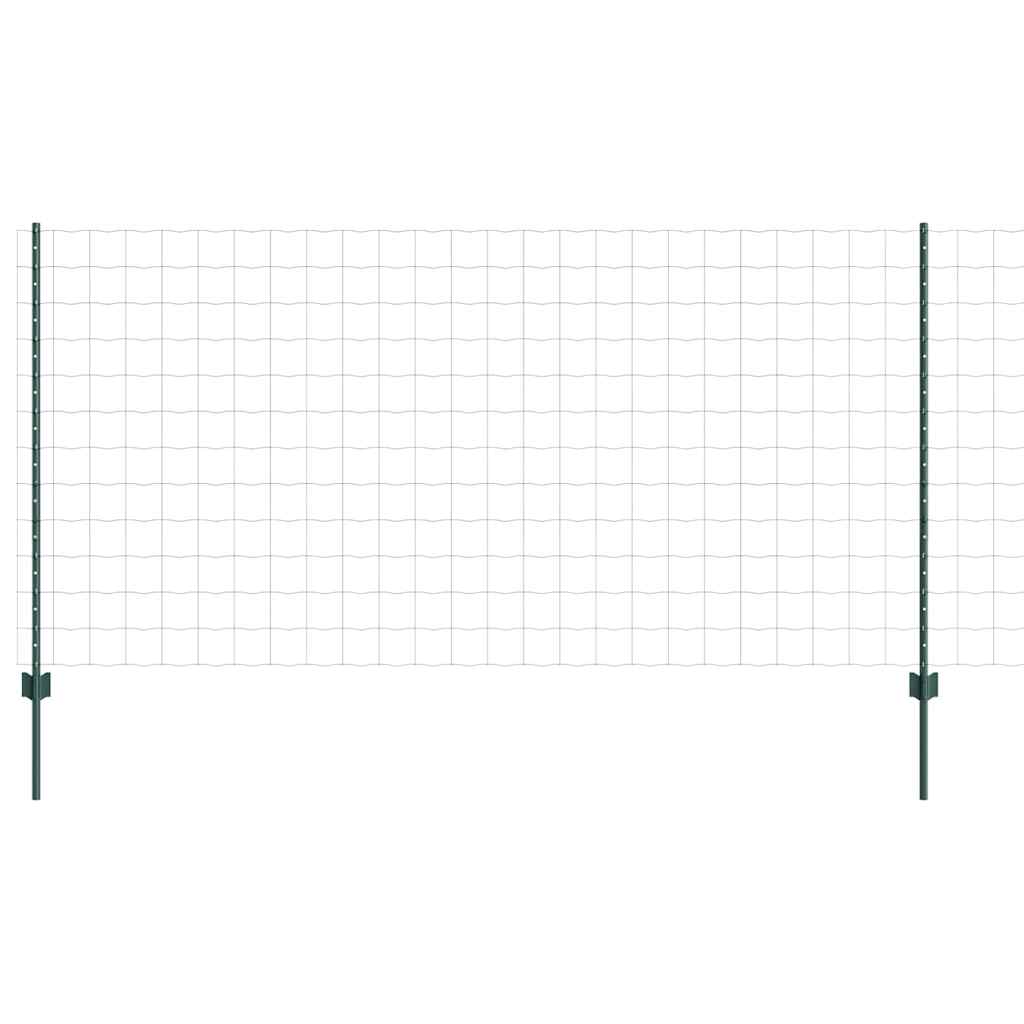 Eurohegn med stolpe 25 x 1,2 m PVC-belagt stål Grøn Mesh