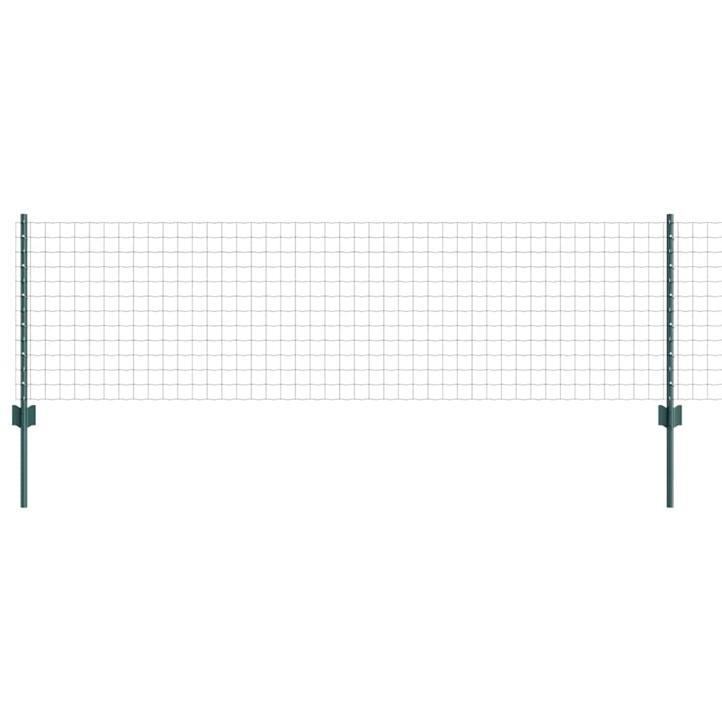 Eurohegn med stolpe 50 x 0,6 m PVC-belagt stål Grøn Mesh