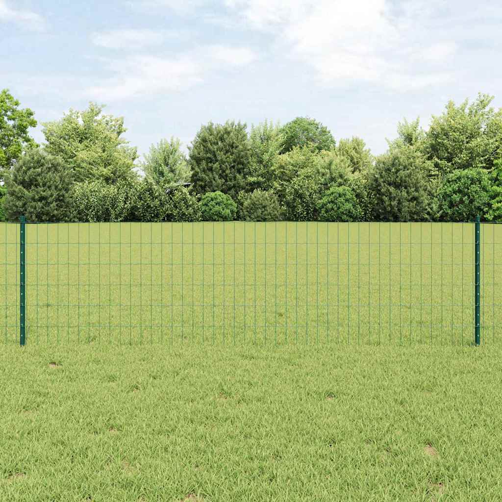 Eurohegn med stolpe 50 x 0,6 m PVC-belagt stål Grøn Mesh