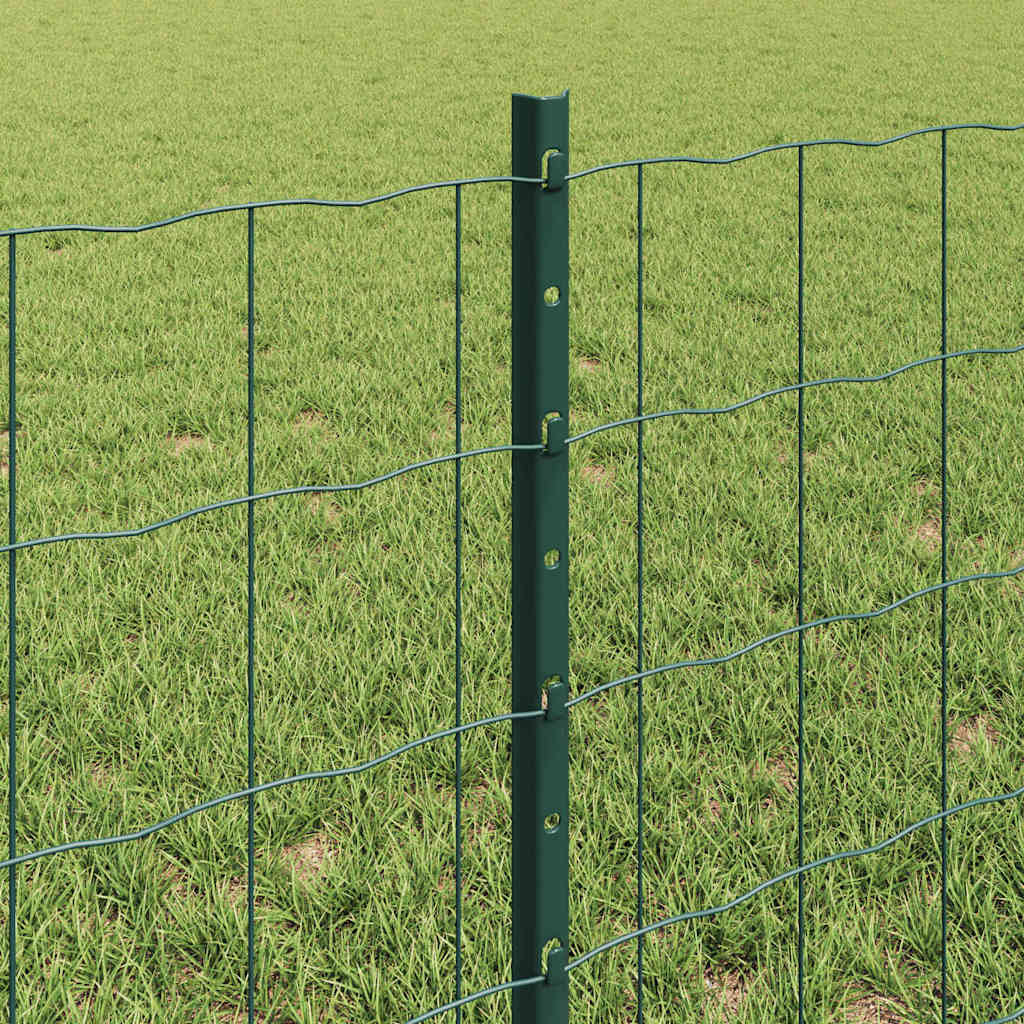 Eurohegn med stolpe 50 x 0,6 m PVC-belagt stål Grøn Mesh