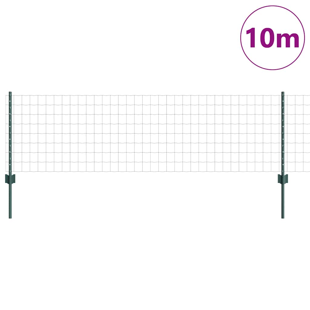 Eurohegn med stolpe 10 x 0,6 m PVC-belagt stål Grøn Mesh