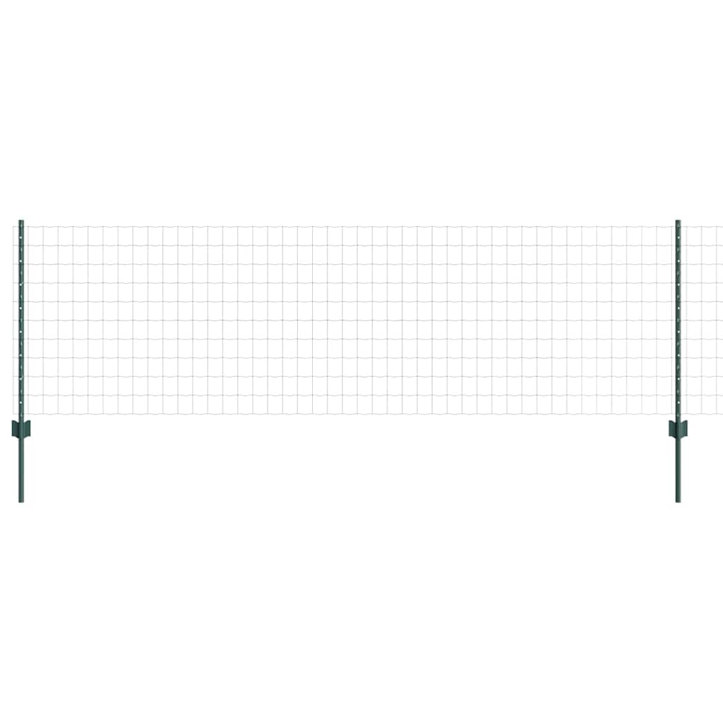 Eurohegn med stolpe 10 x 0,8 m PVC-belagt stål Grøn Mesh