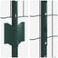 Eurohegn med stolpe 10 x 1 m PVC-belagt stål Grøn Mesh