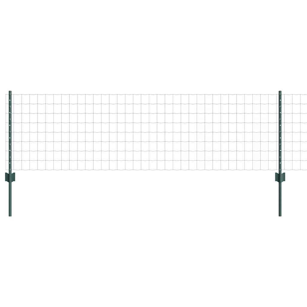 Eurohegn med stolpe 25 x 0,6 m PVC-belagt stål Grøn Mesh
