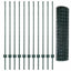 Eurohegn med stolpe 25 x 1,2 m PVC-belagt stål Grøn Mesh
