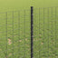 Eurohegn med stolpe 10 x 1 m PVC-belagt stål Grå Mesh