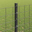 Eurohegn med stolpe 10 x 1,2 m PVC-belagt stål Grå Mesh