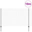 Eurohegn med stolpe 10 x 1,6 m PVC-belagt stål Grå Mesh