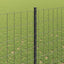 Eurohegn med stolpe 10 x 1,6 m PVC-belagt stål Grå Mesh