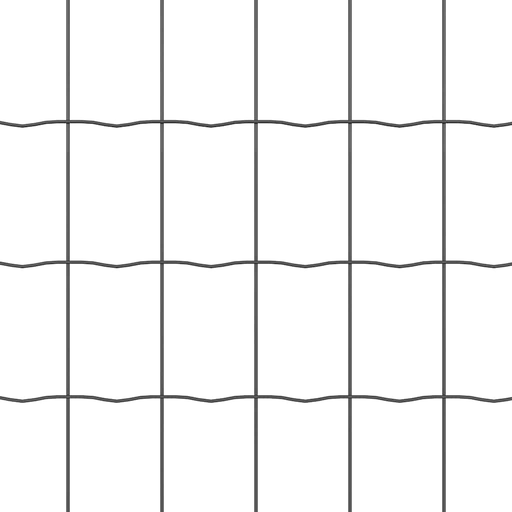 Eurohegn med stolpe 10 x 0,4 m PVC-belagt stål Grå Mesh