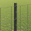 Eurohegn med stolpe 10 x 1,2 m PVC-belagt stål Grå Mesh