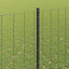 Eurohegn med stolpe 10 x 1,6 m PVC-belagt stål Grå Mesh