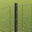 Eurohegn med stolpe 10 x 1,2 m PVC-belagt stål Grå Mesh