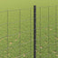 Eurohegn med stolpe 10 x 1,4 m PVC-belagt stål Grå Mesh