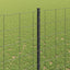 Eurohegn med stolpe 10 x 1,5 m PVC-belagt stål Grå Mesh