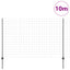Eurohegn med stolpe 10 x 1,5 m PVC-belagt stål Grå Mesh