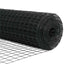Eurohegn med stolpe 25 x 0,8 m PVC-belagt stål Grå Mesh