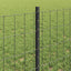 Eurohegn med stolpe 25 x 0,6 m PVC-belagt stål Grå Mesh