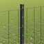 Eurohegn med stolpe 25 x 1,2 m PVC-belagt stål Grå Mesh