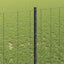 Eurohegn med stolpe 25 x 1 m PVC-belagt stål Grå Mesh