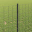 Eurohegn med stolpe 10 x 1 m PVC-belagt stål Grå Mesh