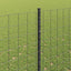Eurohegn med stolpe 10 x 1,5 m PVC-belagt stål Grå Mesh
