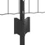 Eurohegn med stolpe 25 x 0,6 m PVC-belagt stål Grå Mesh