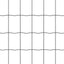 Eurohegn med stolpe 25 x 0,6 m PVC-belagt stål Grå Mesh