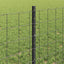 Eurohegn med stolpe 50 x 0,6 m PVC-belagt stål Grå Mesh
