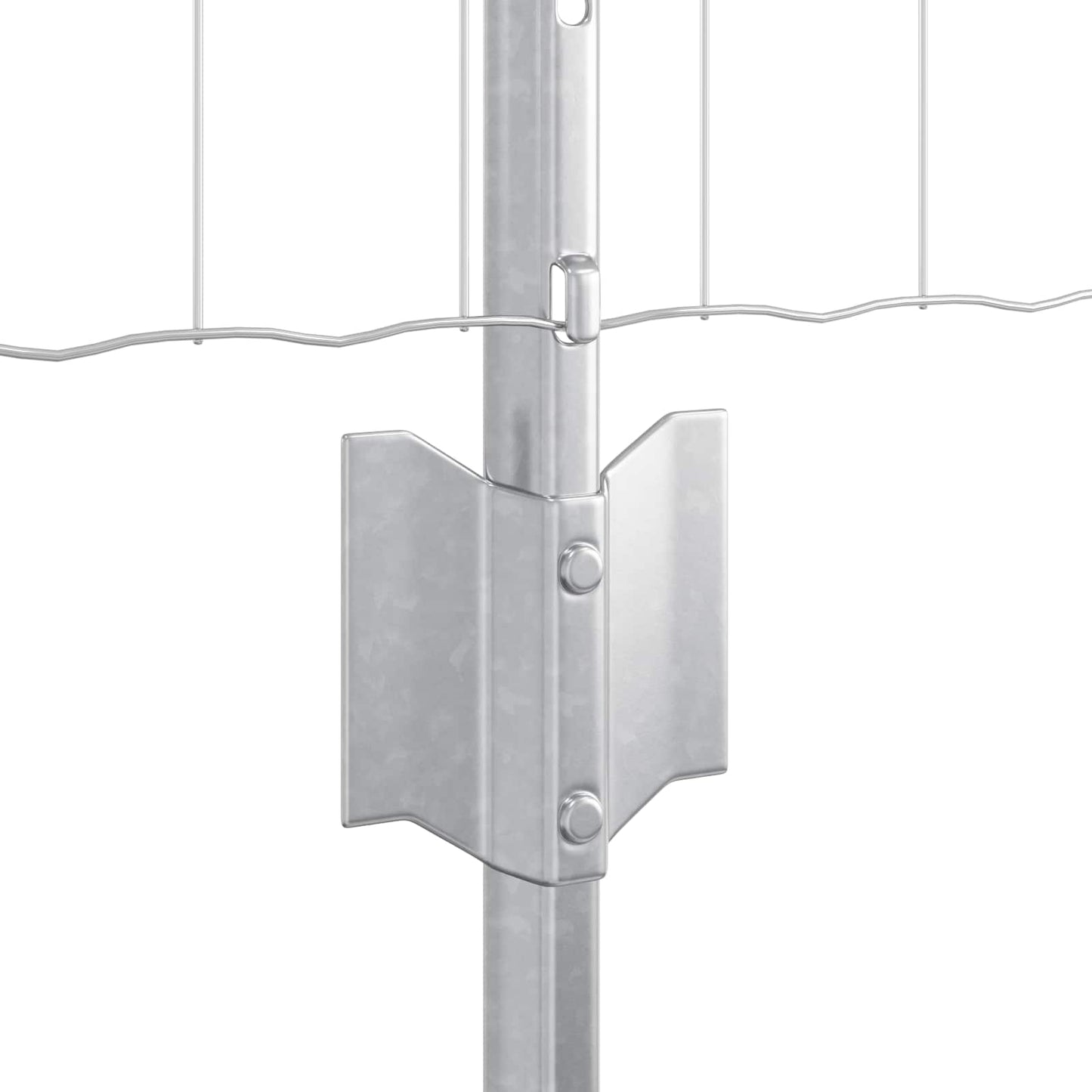 Eurohegn med stolpe 10 x 0,8 m Galvaniseret stål Sølv Mesh