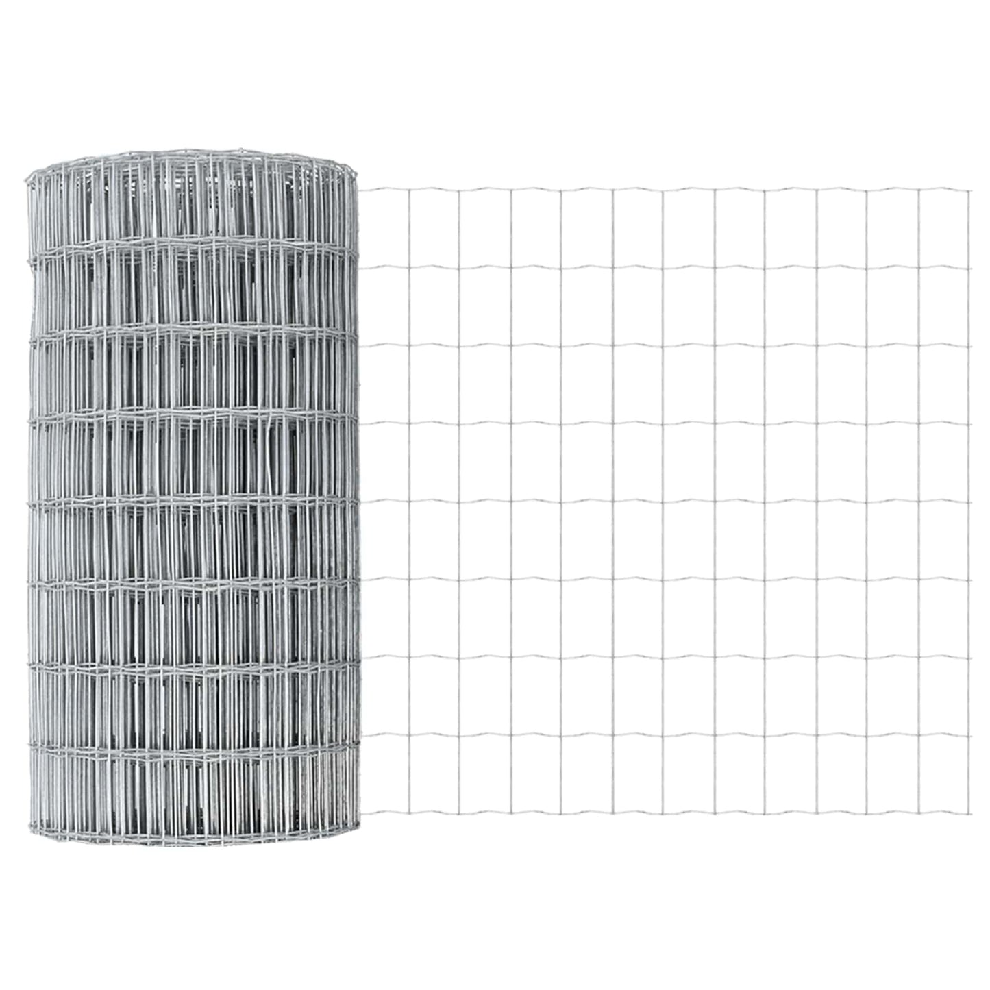Eurohegn med stolpe 10 x 0,8 m Galvaniseret stål Sølv Mesh